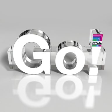 Markenaufsteller / Logoaufsteller aus Acrylglas und Plexiglas Logoaufsteller Rittal